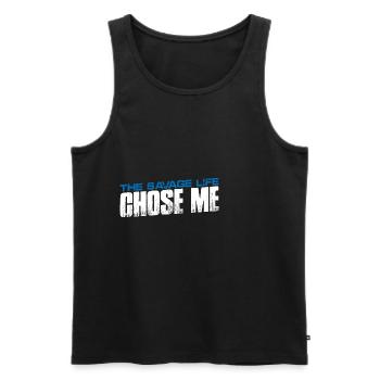 The Savage Life Chose Me 14 - Männer Premium Bio Tank Top - Schwarz - Vorne - Michal (187cm)