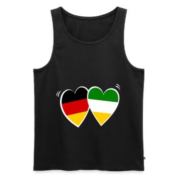 Italian German Love - Men's Premium Organic Tank Top - black - Front - Michal (187cm)