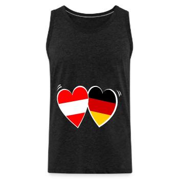 Österreicher Deutsche Liebe - Männer Premium Bio Tank Top - Anthrazit - Vorne - Alexander (188cm)