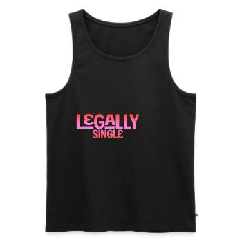 Legally Single 4 - Männer Premium Bio Tank Top - Schwarz - Vorne - AI Model Male 178 light (178cm)