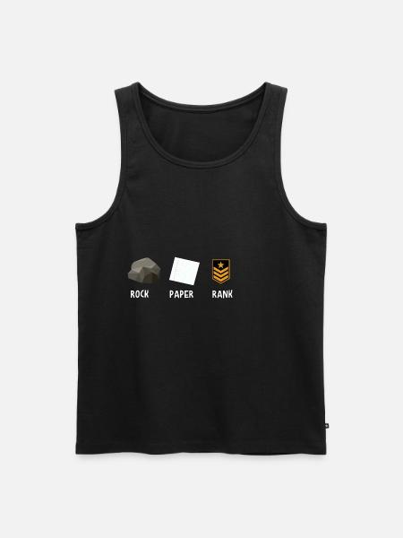 Rock Paper Rank - Men's Premium Organic Tank Top - black