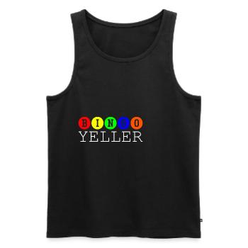 Bingo Yeller - Débardeur bio Premium Homme - noir - Devant - AI Model Male 178 light (178cm)