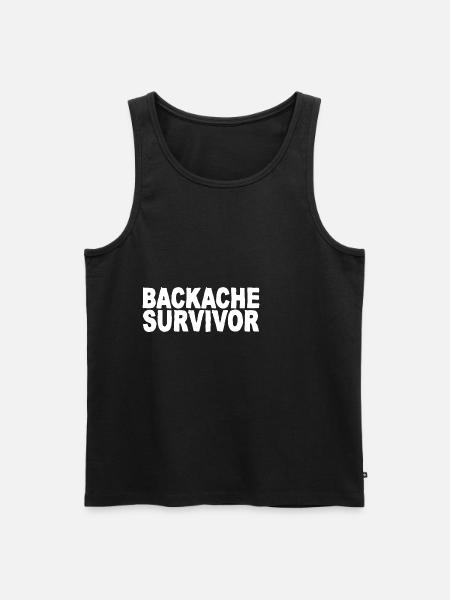 Backache Survivor - Men's Premium Organic Tank Top - black