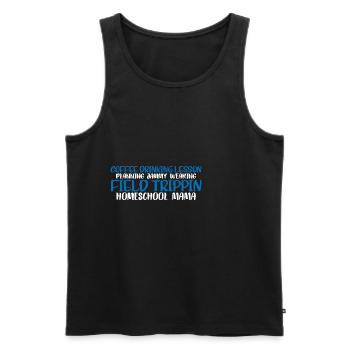 Planification de cours de consommation de café Homeschool Mama 4 - Débardeur bio Premium Homme - noir - Devant - Michal (187cm)
