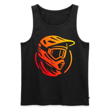 Mountain Biking Cyclist MTB Cycling Mountain Biker - Men's Premium Organic Tank Top - black - Front - AI Model Male 178 light (178cm)