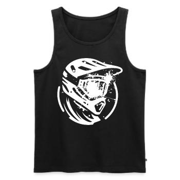 Radsport MTB Radfahren Radfahrer Damen Herren - Männer Premium Bio Tank Top - Schwarz - Vorne - Michal (187cm)