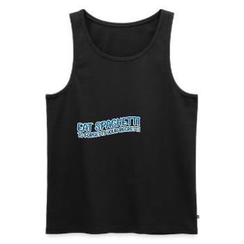 Eat Spaghetti To Forgetti Your Regretti 11 - Männer Premium Bio Tank Top - Schwarz - Vorne - Michal (187cm)