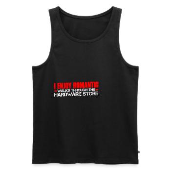 Enjoy Romantic Walks Through The Hardware Store21 - Men's Premium Organic Tank Top - black - Front - Michal (187cm)