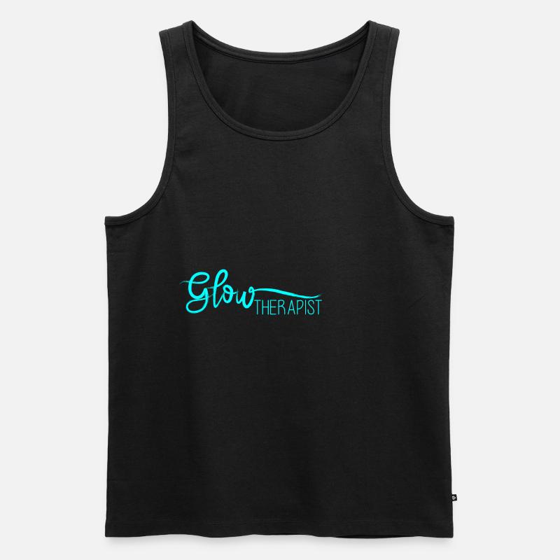 Glow Therapist 2 - Männer Premium Bio Tank Top - Schwarz