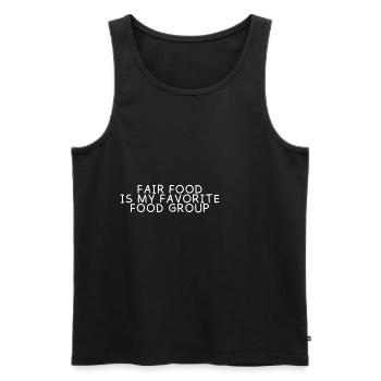 Fair Food Is My Favorite Food Group 3 - Men's Premium Organic Tank Top - black - Front - Michal (187cm)