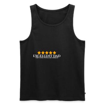 Excellent Dad Very Good Would Recommend - Männer Premium Bio Tank Top - Schwarz - Vorne - AI Model Male 178 light (178cm)