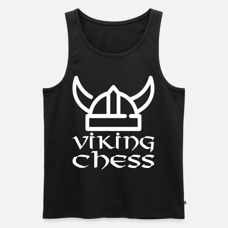 Viking Chess - Männer Premium Bio Tank Top - Schwarz
