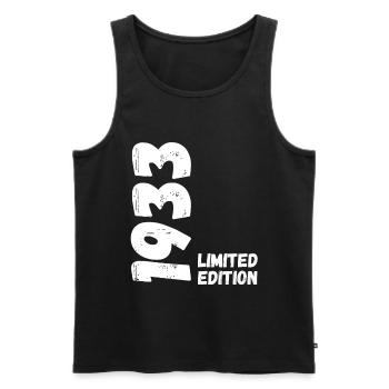 1933 Limited edition Geburtstag - Männer Premium Bio Tank Top - Schwarz - Vorne - Michal (187cm)
