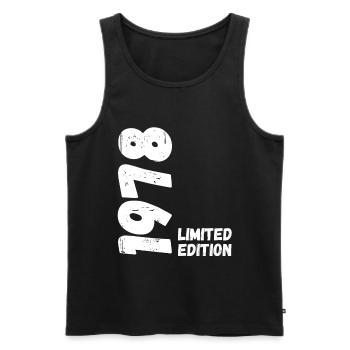 1978 Limited edition Birthday - Men's Premium Organic Tank Top - black - Front - Michal (187cm)