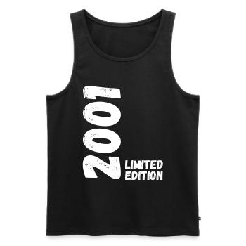 2001 Limited edition Geburtstag - Männer Premium Bio Tank Top - Schwarz - Vorne - AI Model Male 178 light (178cm)