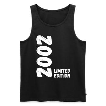 2002 Limited edition Birthday - Men's Premium Organic Tank Top - black - Front - AI Model Male 178 light (178cm)