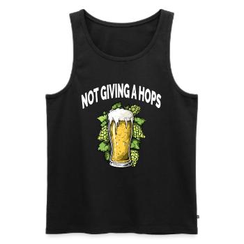 Lustiges Bier Alkohol NOT GIVING A HOPS - Männer Premium Bio Tank Top - Schwarz - Vorne - AI Model Male 178 light (178cm)