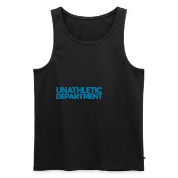Unathletic Department - Männer Premium Bio Tank Top - Schwarz - Vorne - Michal (187cm)