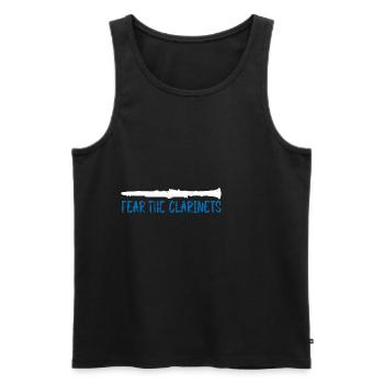 Fear The Clarinets 8 - Männer Premium Bio Tank Top - Schwarz - Vorne - AI Model Male 178 light (178cm)
