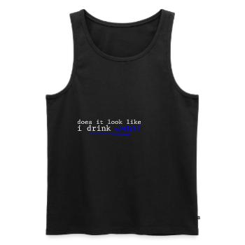 Does It Look Like I Drink Water 2 - Men's Premium Organic Tank Top - black - Front - AI Model Male 178 light (178cm)