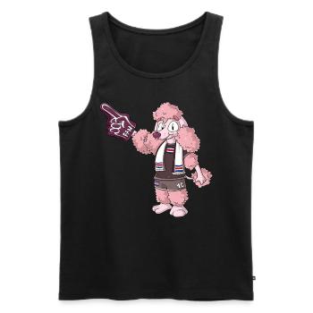 Fan Poodle Costa Rica - Men's Premium Organic Tank Top - black - Front - Michal (187cm)