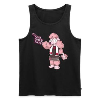 Fan Poodle Denmark - Men's Premium Organic Tank Top - black - Front - AI Model Male 178 light (178cm)