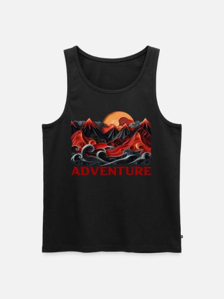 Aventure - Débardeur bio Premium Homme - noir