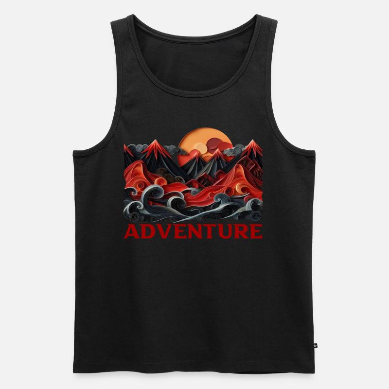 Adventure - Männer Premium Bio Tank Top - Schwarz