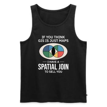GIS Spatial Join Map Datenanalyse - Männer Premium Bio Tank Top - Schwarz - Vorne - AI Model Male 178 light (178cm)