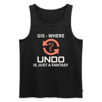 GIS Undo Fantasy Data Mapping Errors - Männer Premium Bio Tank Top - Schwarz - Vorne - AI Model Male 178 light (178cm)