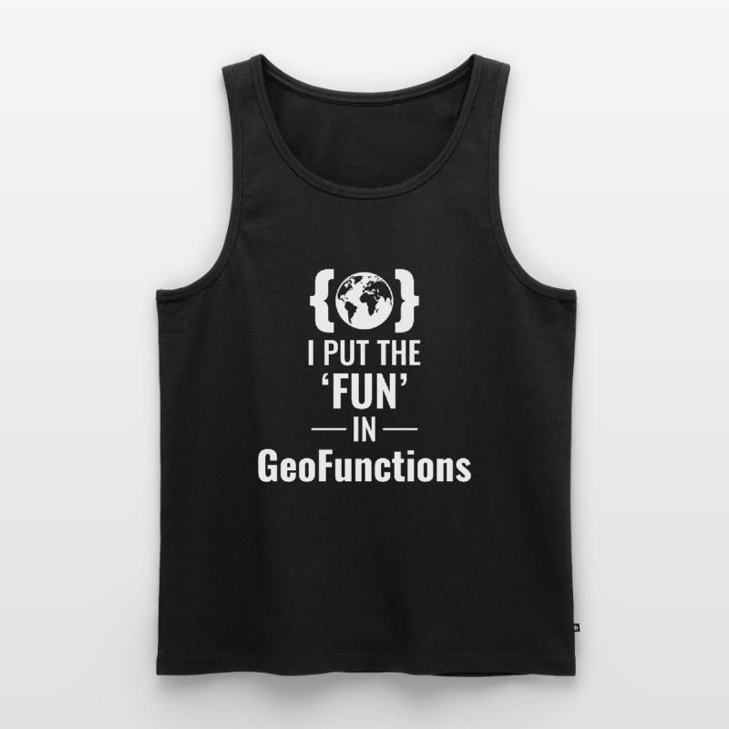 GeoFunctions GIS Programming Developer Fun Men's Premium Organic Tank Top