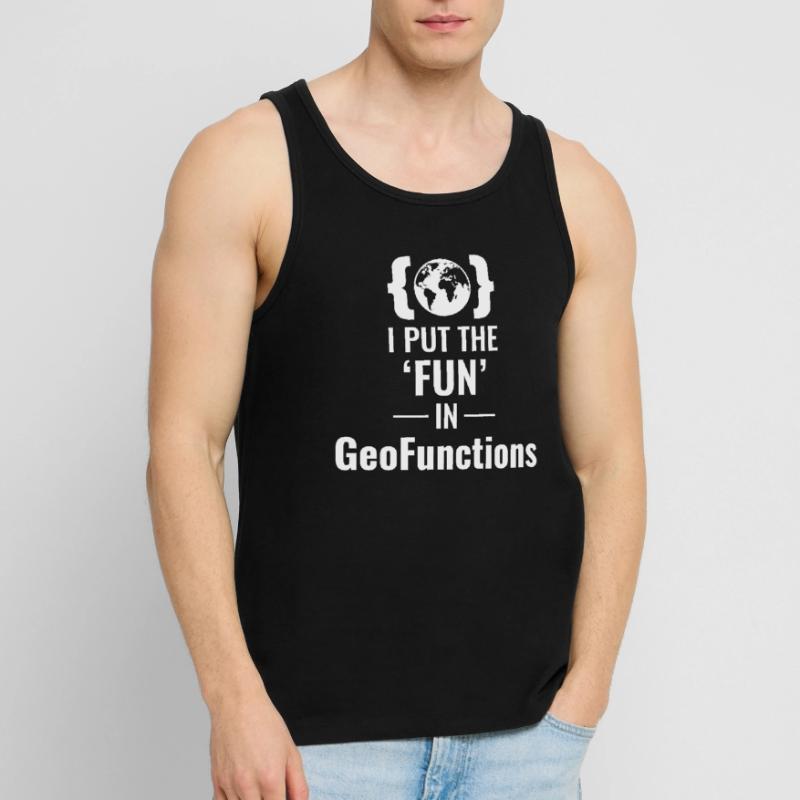 GeoFunctions GIS Programming Developer Fun Men's Premium Organic Tank Top