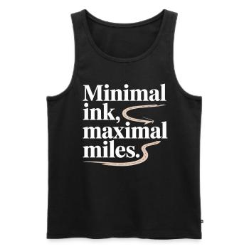 Minimale Tinte Maximale Meilen GIS-Straßenkarte - Männer Premium Bio Tank Top - Schwarz - Vorne - Michal (187cm)