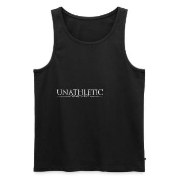 Unathletic Department 4 - Men's Premium Organic Tank Top - black - Front - AI Model Male 178 light (178cm)