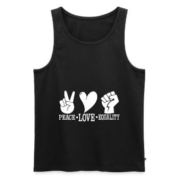 Antirassismus Toleranz Rassismus Menschenrechte - Männer Premium Bio Tank Top - Schwarz - Vorne - AI Model Male 178 light (178cm)