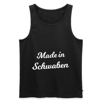Made in Schwaben - Männer Premium Bio Tank Top - Schwarz - Vorne - AI Model Male 178 light (178cm)