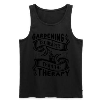 Jardiniers amateurs, jardiniers de fruits et légumes - Débardeur bio Premium Homme - noir - Devant - Michal (187cm)