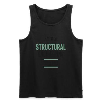 A Structural Engineering Thing - Men's Premium Organic Tank Top - black - Front - AI Model Male 178 light (178cm)