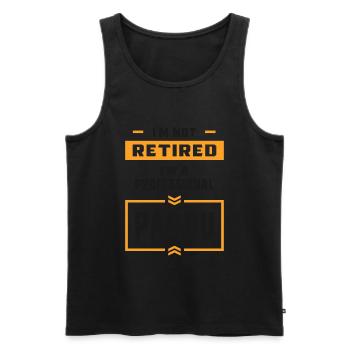 Ich bin nicht im Ruhestand Ich bin ein professioneller Papou - Männer Premium Bio Tank Top - Schwarz - Vorne - AI Model Male 178 light (178cm)