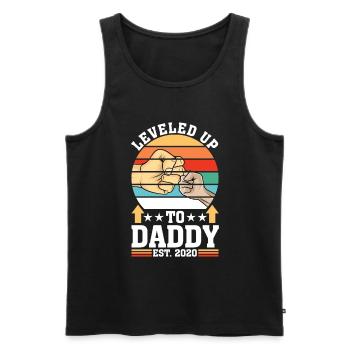 Passé au niveau de Daddy 2020 Dad Dad Gift Gamer - Débardeur bio Premium Homme - noir - Devant - AI Model Male 178 light (178cm)