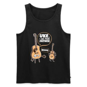 Uke I Am Your Father Geschenk Gitarrist - Männer Premium Bio Tank Top - Schwarz - Vorne - Michal (187cm)