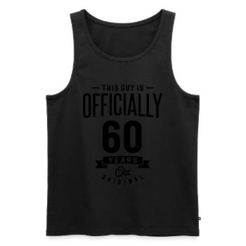 60 Jahre alt - 60. Geburtstag Lustiges Geschenk - Männer Premium Bio Tank Top - Schwarz - Vorne - AI Model Male 178 light (178cm)