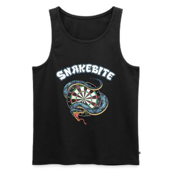 Fléchettes Snakebite Dartboard Snake - Débardeur bio Premium Homme - noir - Devant - AI Model Male 178 light (178cm)