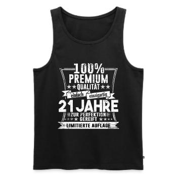 21. Geburtstag Jahrgang 21 Jahre 1999 Geschenk - Männer Premium Bio Tank Top - Schwarz - Vorne - Michal (187cm)