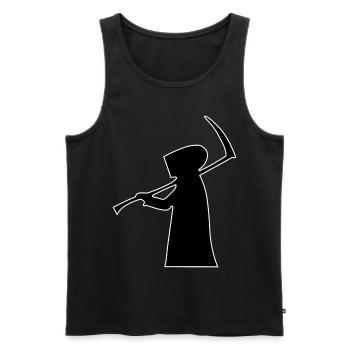Sensenmann Gevatter Tod Geschenk Gift Middle Ages - Männer Premium Bio Tank Top - Schwarz - Vorne - AI Model Male 178 light (178cm)