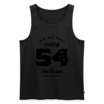 54 Year Old 54th Birthday Funny Gift - Men's Premium Organic Tank Top - black - Front - AI Model Male 178 light (178cm)