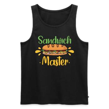 Amateurs de maître sandwich - Débardeur bio Premium Homme - noir - Devant - Michal (187cm)