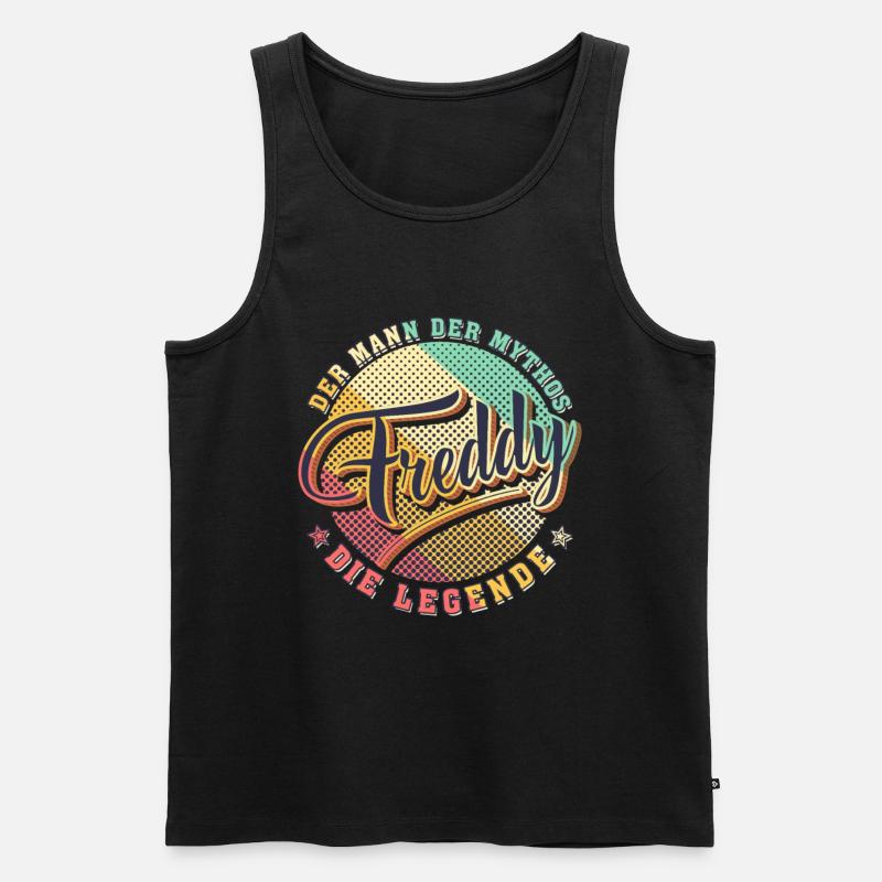 Freddy Geschenk Geschenkidee - Männer Premium Bio Tank Top - Schwarz
