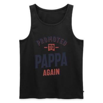 Promu Pappa à nouveau | Père grand-père - Débardeur bio Premium Homme - noir - Devant - AI Model Male 178 light (178cm)