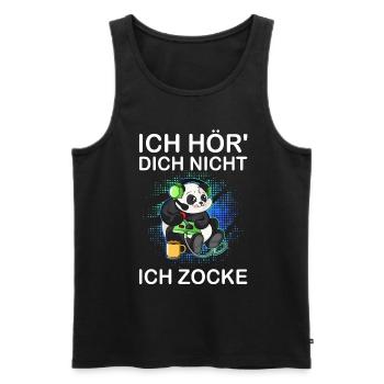 Ich Höre Dich Nicht Ich Zocke Gamer Geschenk Idee - Männer Premium Bio Tank Top - Schwarz - Vorne - Michal (187cm)